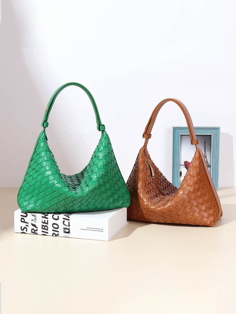 Wholesale Hand-woven bag lunch box handbag shoulder underarm bag